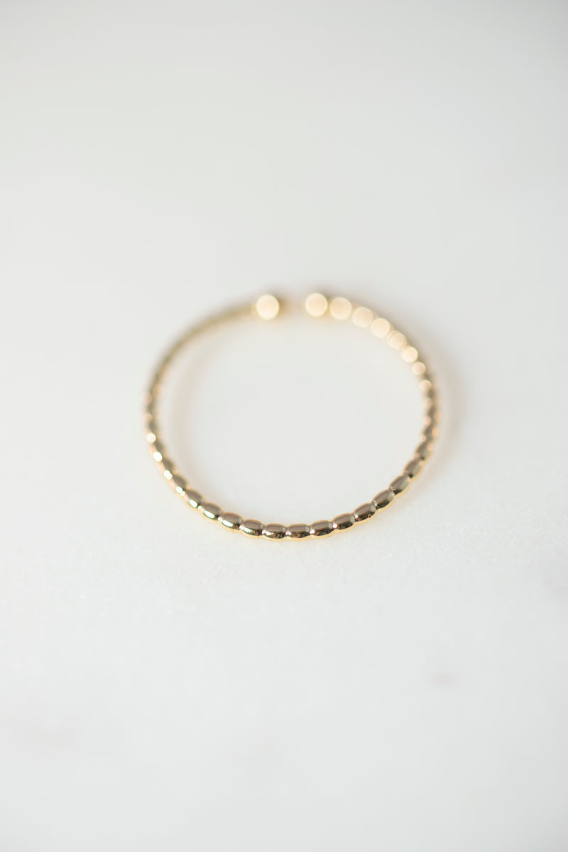 Dainty Gold Beaded Ring