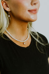 Freshwater Pearl Necklace with Gold Filled Starburst Pendant