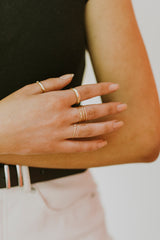 Dainty Gold Beaded Ring