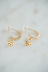 Mini Starburst Huggie Hoops