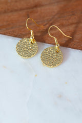 Uma Gold Hammered Hoop Earrings
