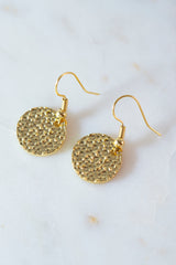 Uma Gold Hammered Hoop Earrings
