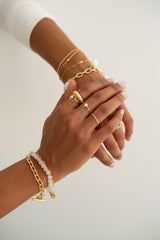 Gold North Star Ring