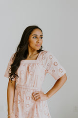 Blush Eyelet Dress