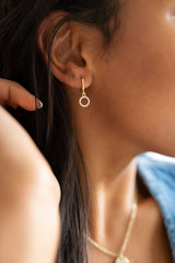 Myla Dainty 0-Ring Huggie Earrings