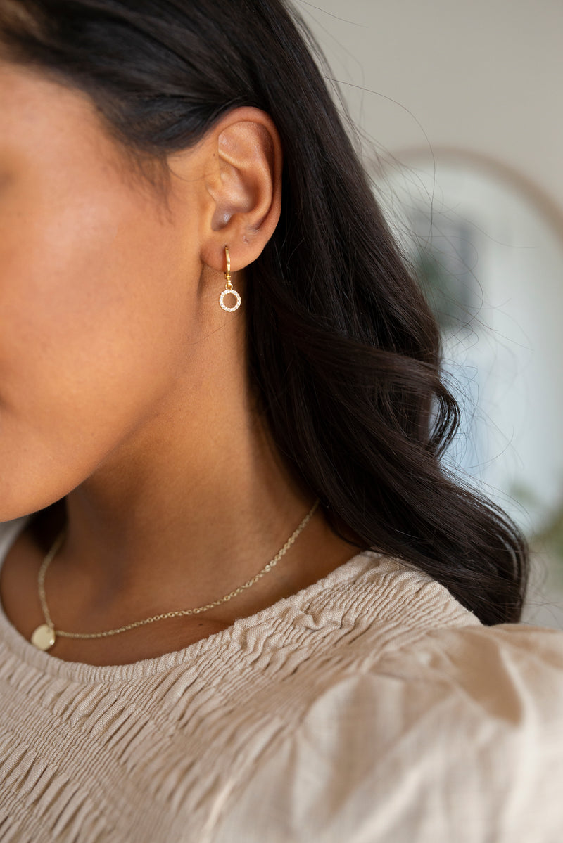 Myla Dainty 0-Ring Huggie Earrings