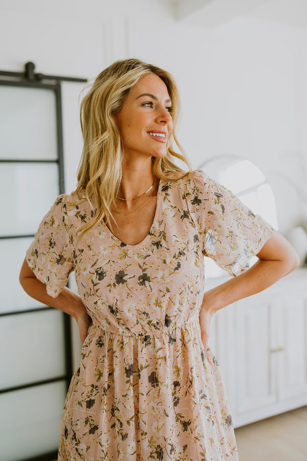Vera Pink Floral Maxi Dress