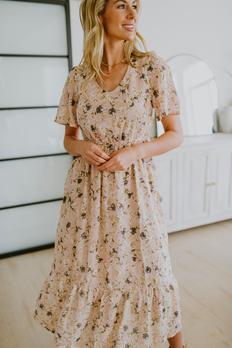 Vera Pink Floral Maxi Dress