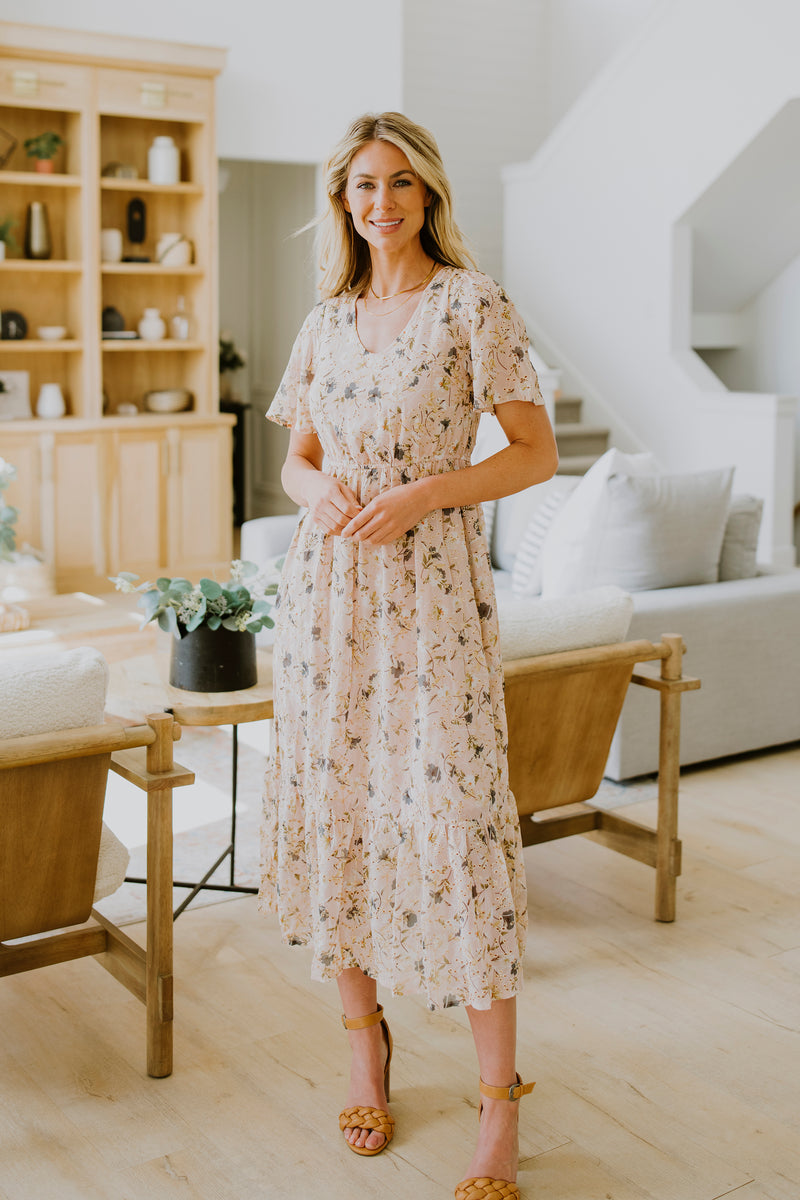 Vera Pink Floral Maxi Dress