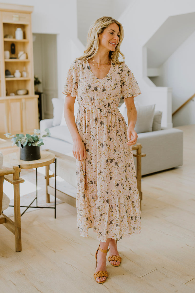Vera Pink Floral Maxi Dress