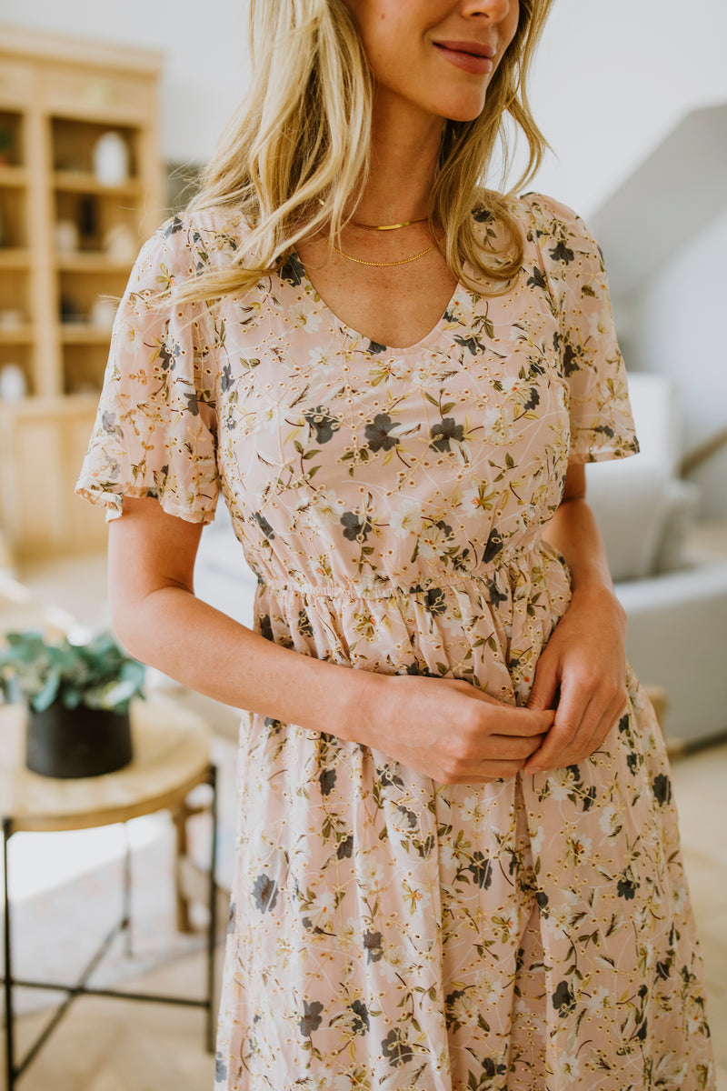 Vera Pink Floral Maxi Dress