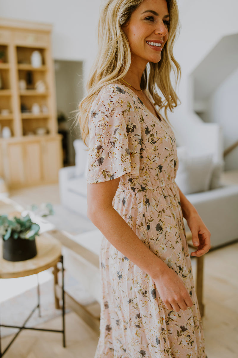 Vera Pink Floral Maxi Dress