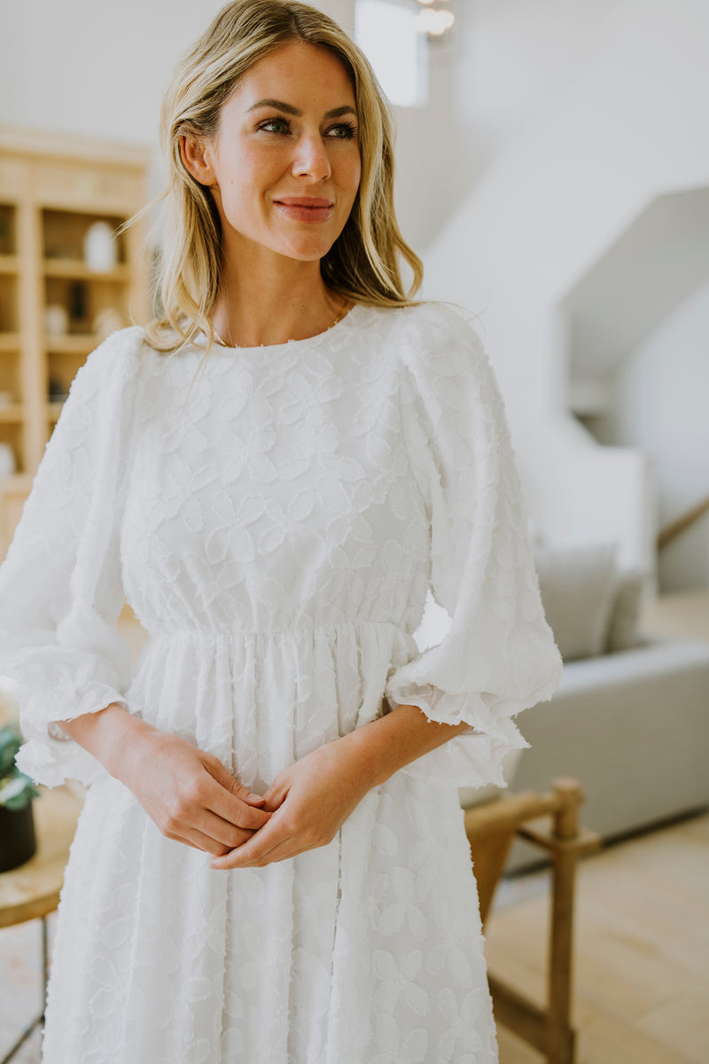 Kenedi Ivory Floral Dress