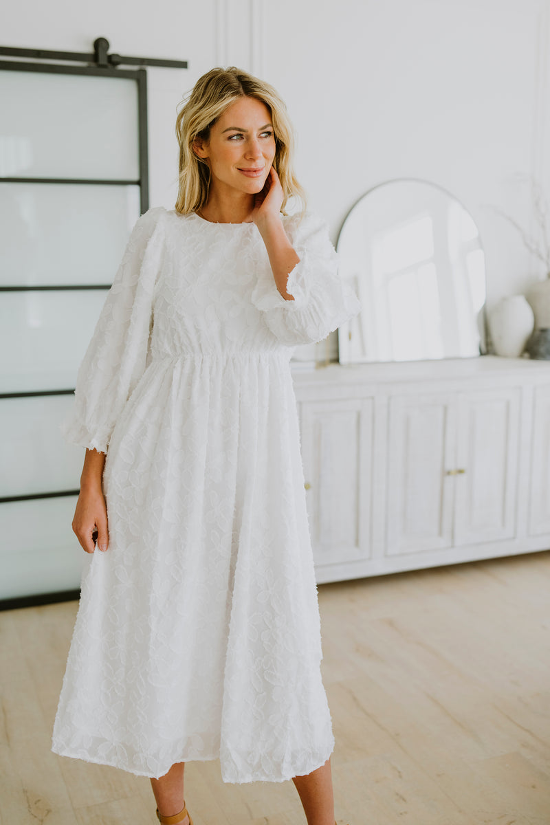 Kenedi Ivory Floral Dress