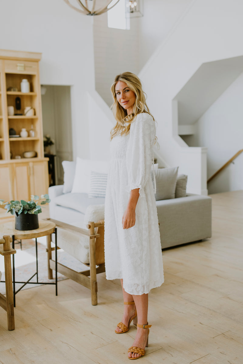 Kenedi Ivory Floral Dress