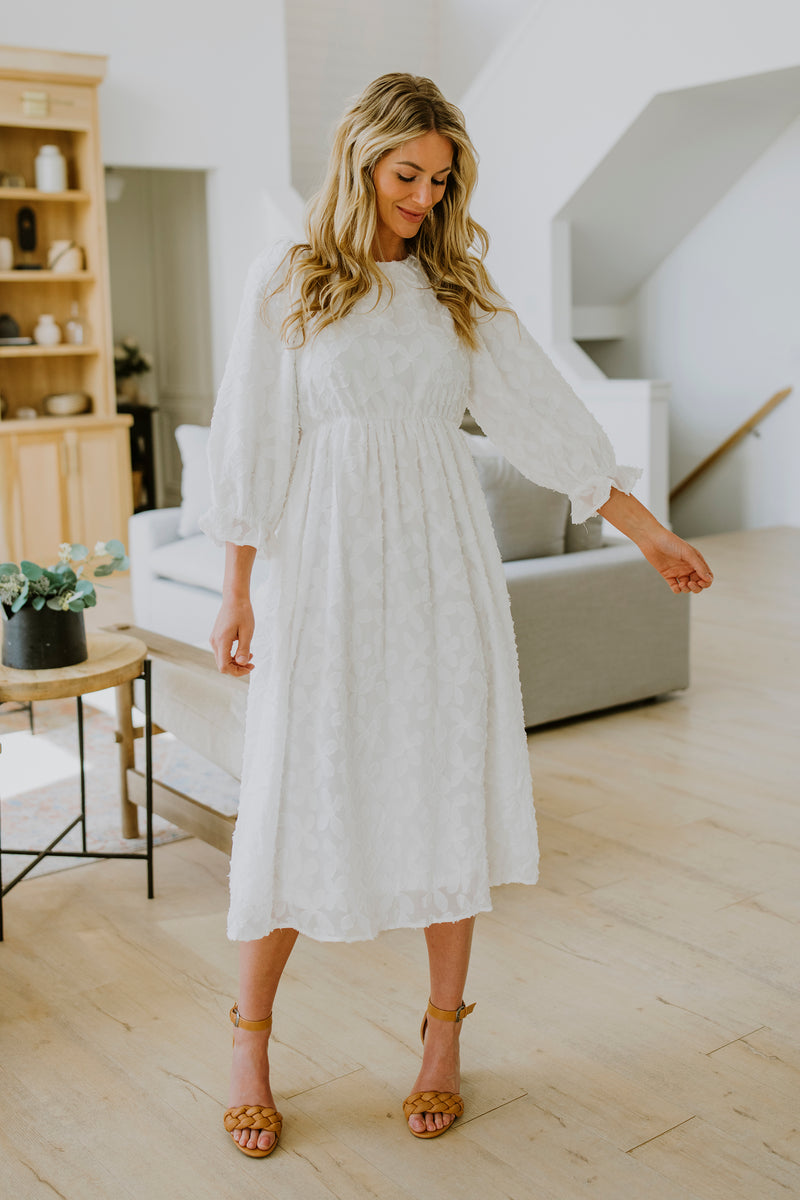 Kenedi Ivory Floral Dress