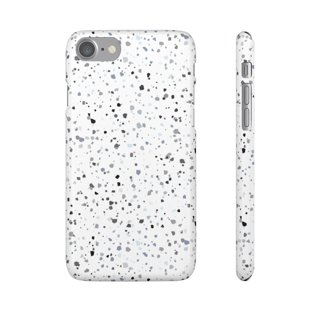 White Terazzo Phone Case