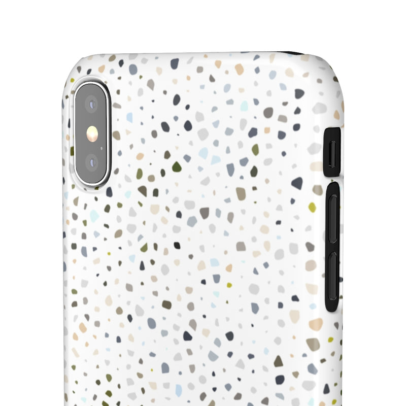 White Terrazzo Phone Case