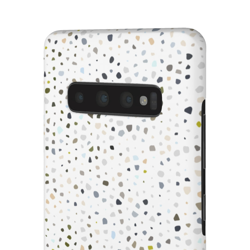 White Terrazzo Phone Case