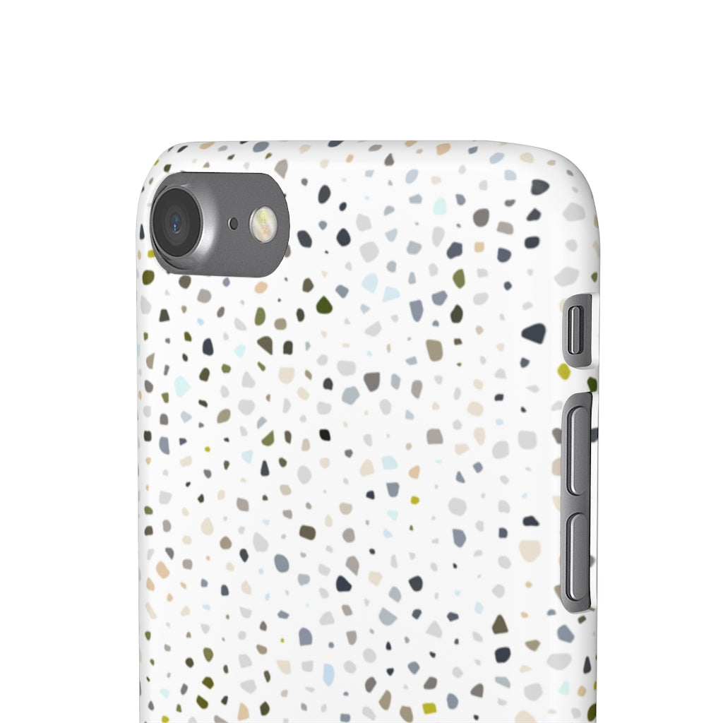 White Terrazzo Phone Case