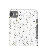 White Terrazzo Phone Case