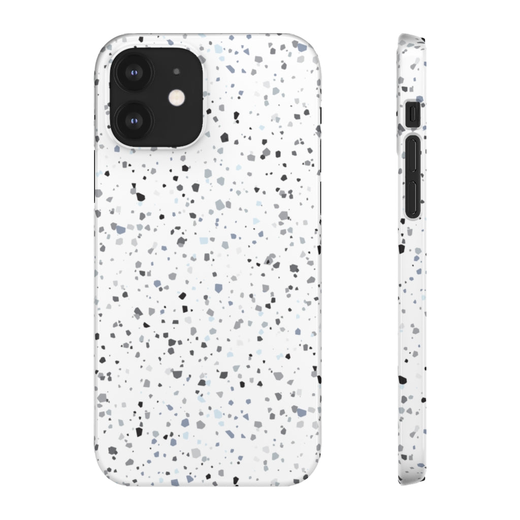 White Terazzo Phone Case