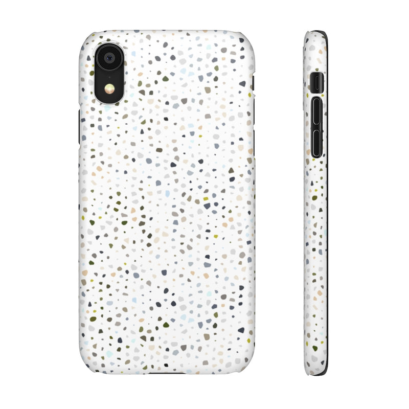White Terrazzo Phone Case
