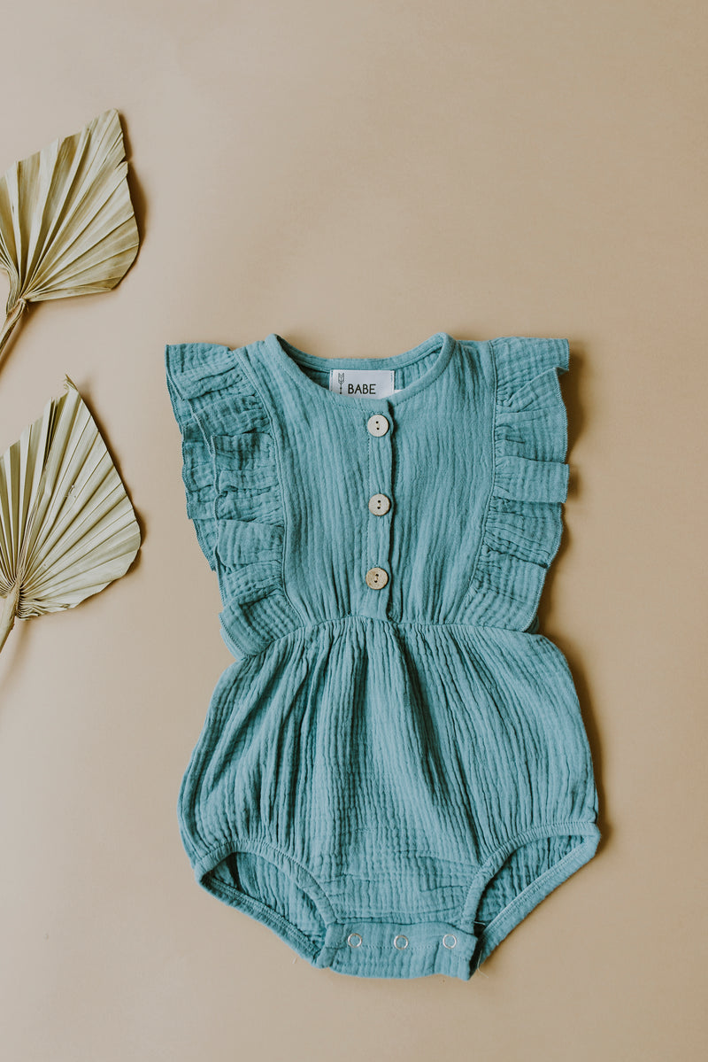 Seafoam Baby Romper