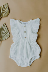 White Baby Romper