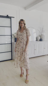 Vera Pink Floral Maxi Dress