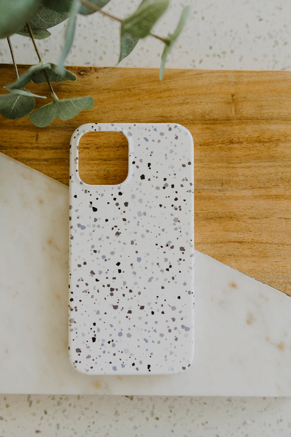 White terrazzo phone case, modern phone case, cute phone case, minimalist phone case, abstract phone case, phone cases, iphone cases, iphone, boho phone case, cute phone cases, geometric phone case, phone case ideas, iphone case, terrazzo phone case, accessories aesthetic, aesthetic phone, apple products, boho style phone case, snap case, cell phone cases, cute geometric phone case, teen phone cases, best cell phone cases, trendy cases, iPhone phone case, samsung cases, trendy phone case