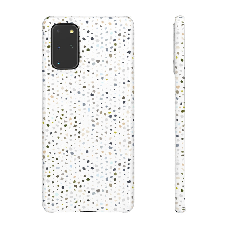 White Terrazzo Phone Case
