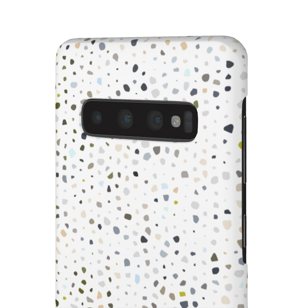 White Terrazzo Phone Case
