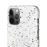 White Terrazzo Phone Case
