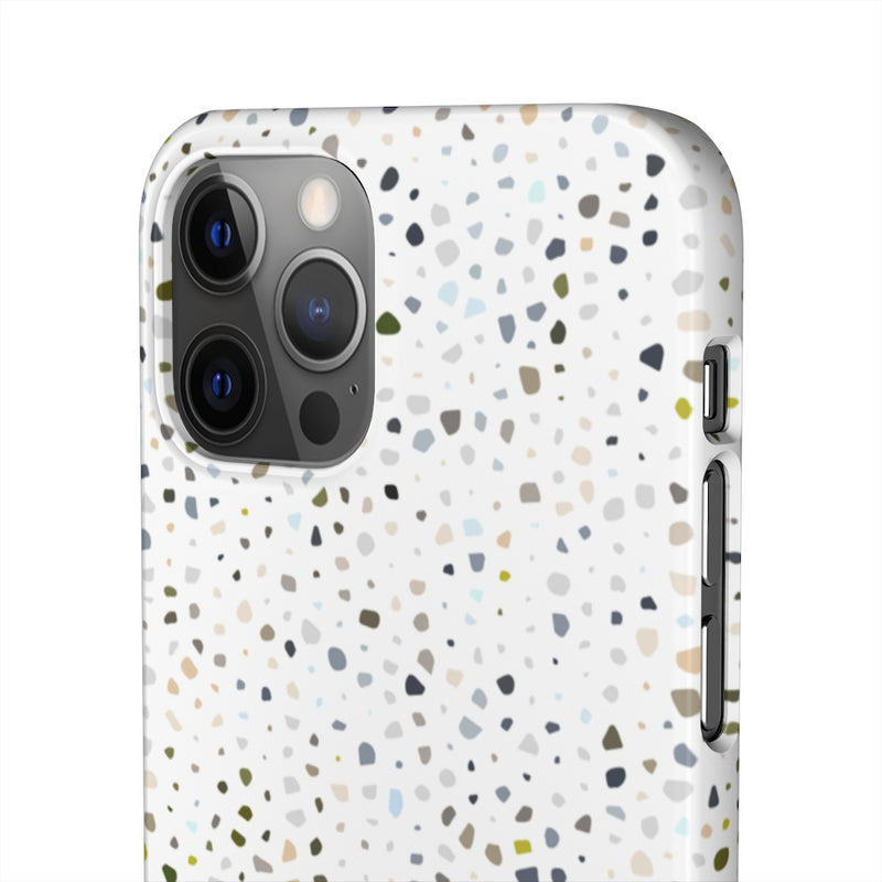 White Terrazzo Phone Case