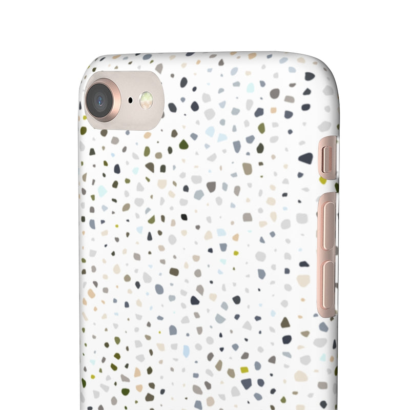 White Terrazzo Phone Case