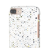 White Terrazzo Phone Case