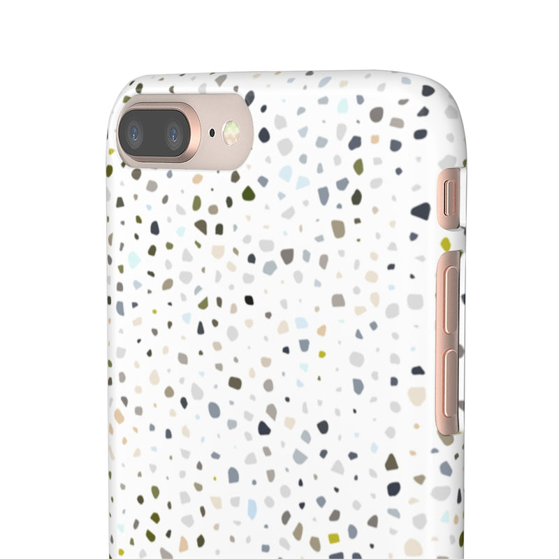 White Terrazzo Phone Case