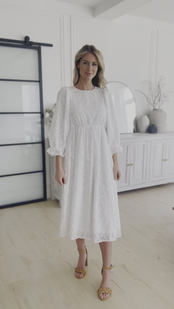 Kenedi Ivory Floral Dress