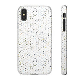 White Terrazzo Phone Case