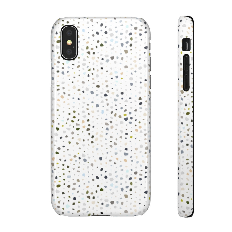 White Terrazzo Phone Case