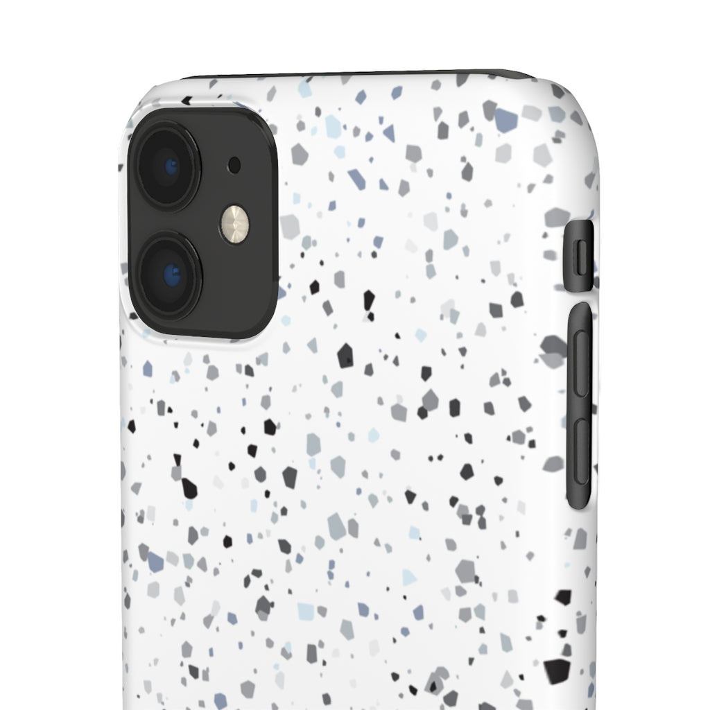 White Terazzo Phone Case