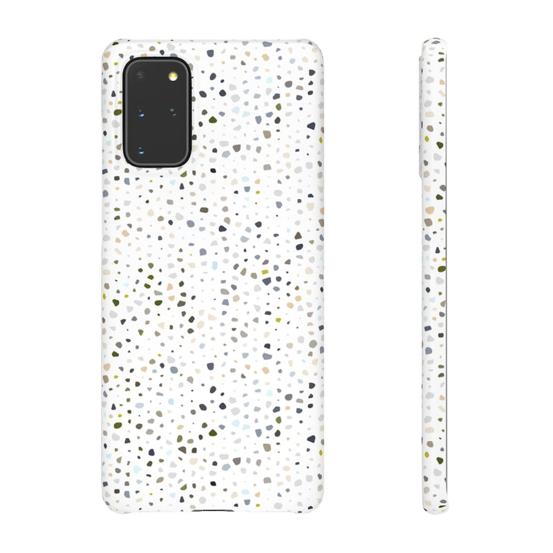 White Terrazzo Phone Case