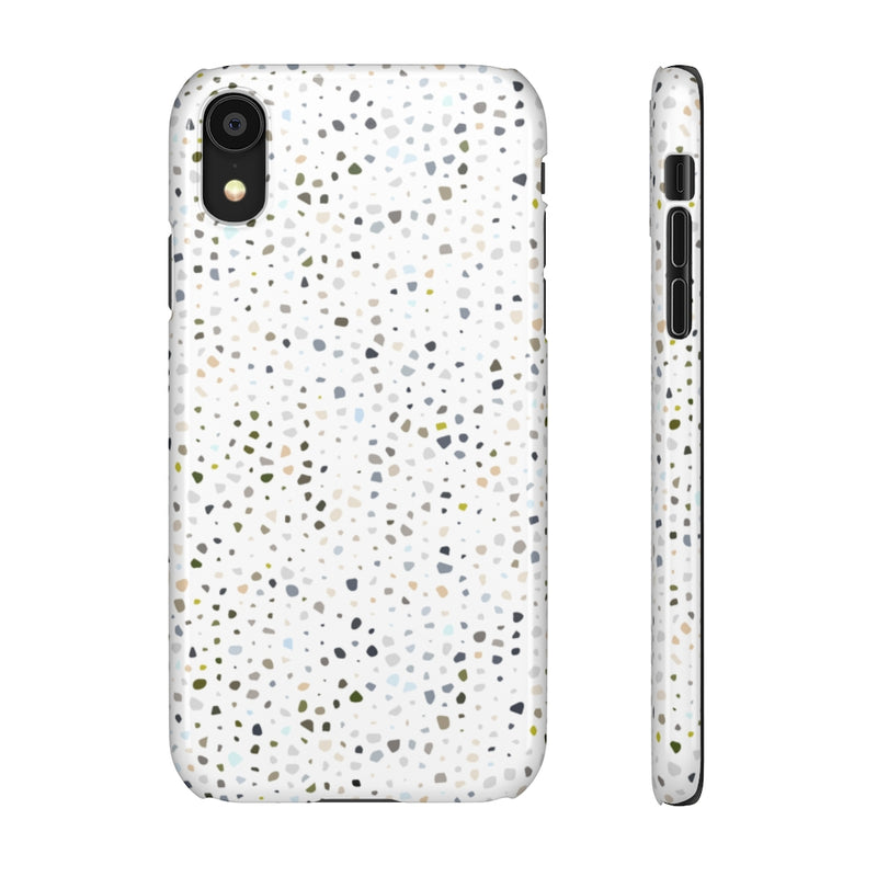 White Terrazzo Phone Case