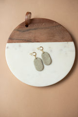 OLIVE SPECKLED CLAY EARRINGS